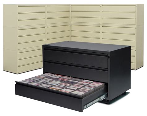 steel media storage cabinet drawers|stackable cd storage drawers.